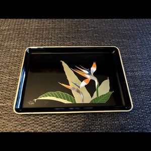 Otagiri lacquered tray Bird of Paradise